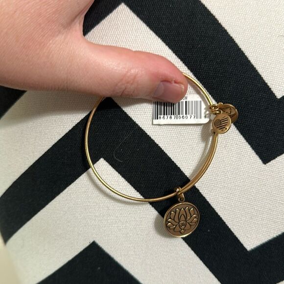 ALEX AND ANI Gold Peace Lotus Bracelet - Picture 1 of 2